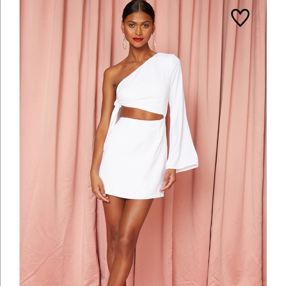 Superdown essie one shoulder dress (white)